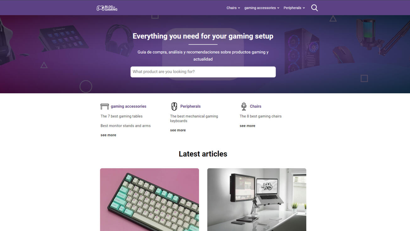 Gaming Blog Example Site